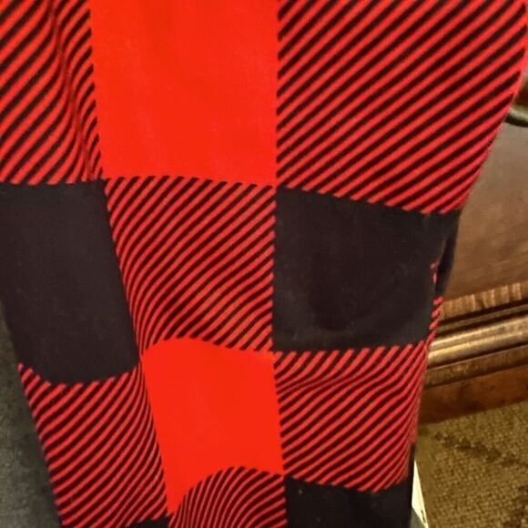 Mama Bear gray long sleeved T-shirt with red and black checked sleeves L - Picture 4 of 10